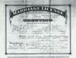 Marriage certificate for M.F. Harrison and Arilla Gipe-Pease - Front