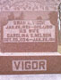 Headstone for Swan A. Vigor and his wife Carolina S. Nelson