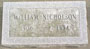 Head stone for William D. Nicholson