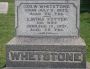 Headstone for George W. Whetstone and Lavina Potter his wife