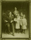 Family picture: parents Effie Edna Bryner and Harold J. Green.  Children James Floyd Green, Lois Green (left), and Harriett Green (right).