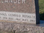 Dollander head stone for parents Leopold and Rosalia and children Frank, Charles and Mandus.